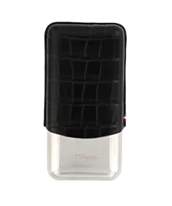 S.t. Dupont Leather Croco Pattern Triple Cigar Case